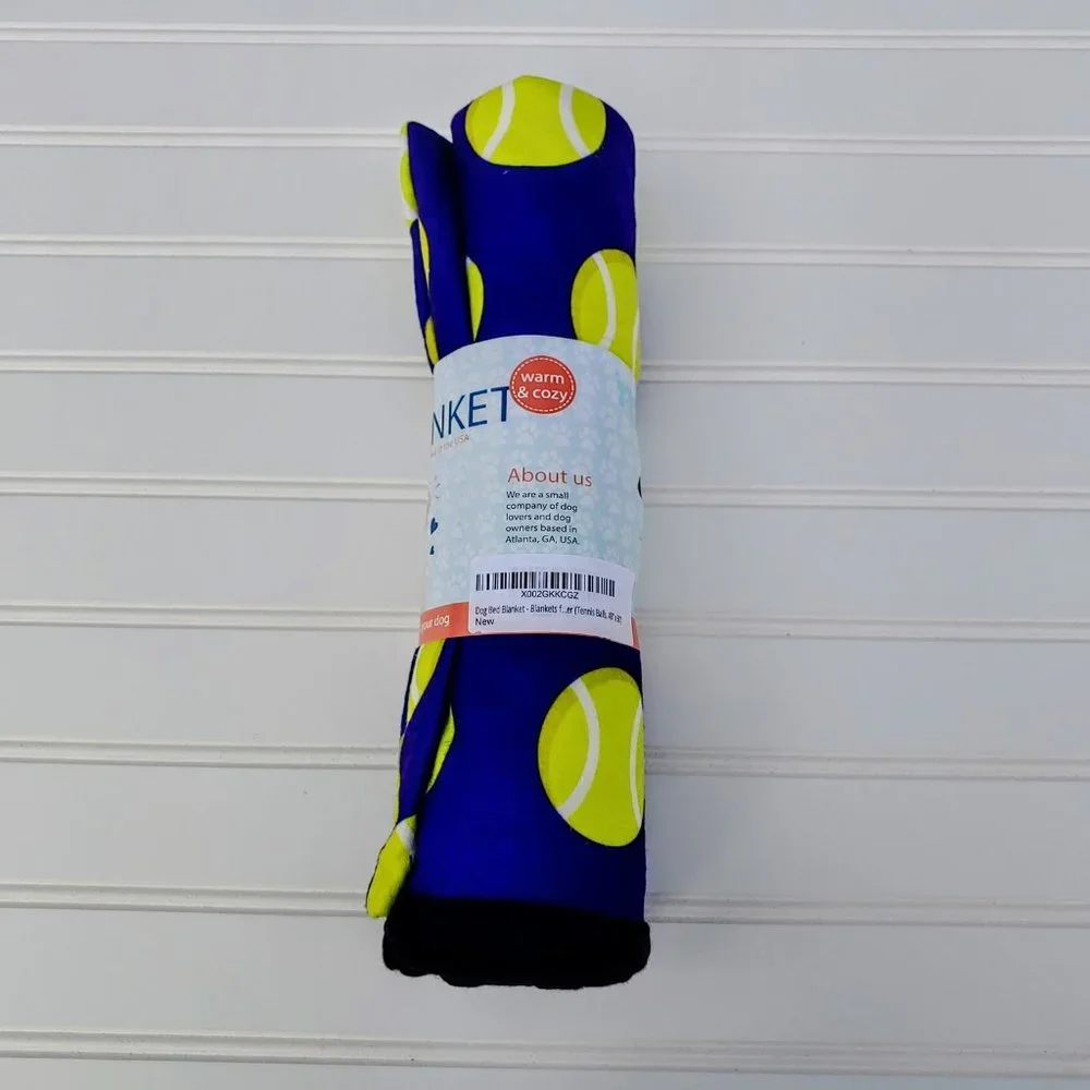 Dog Bed Blanket - Tennis Ball Pattern - 48